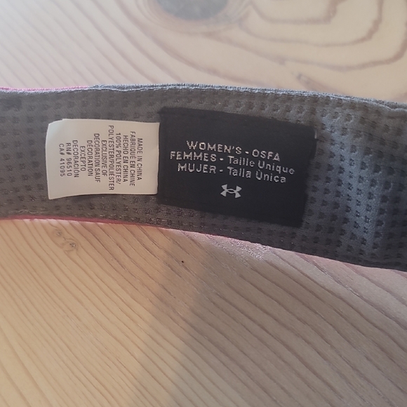 Under Armour Gray and Pink Sports Visor - Picture 2 of 3